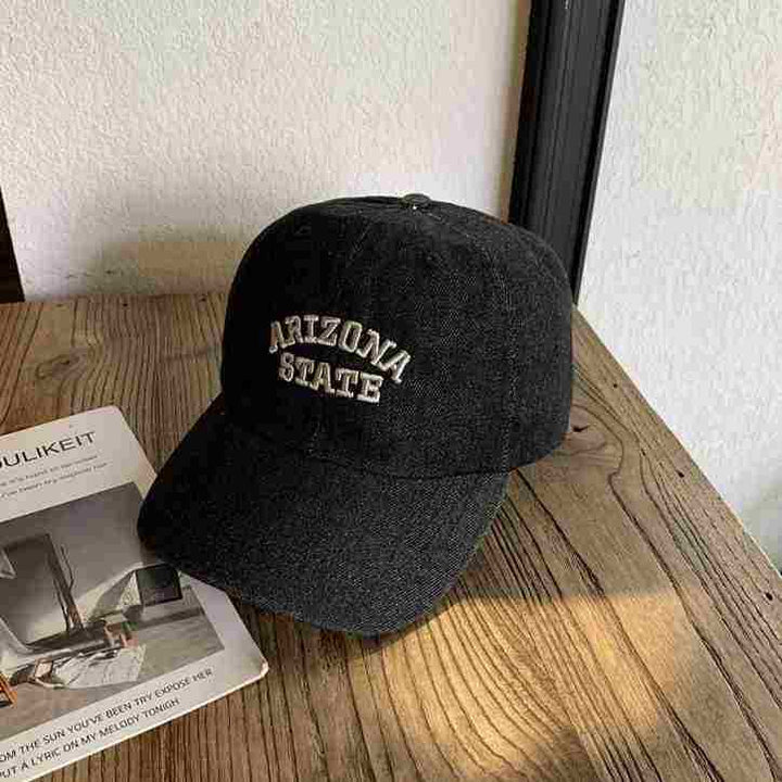 Unisex Vintage-Inspirert Brodert Denim Caps Skanto
