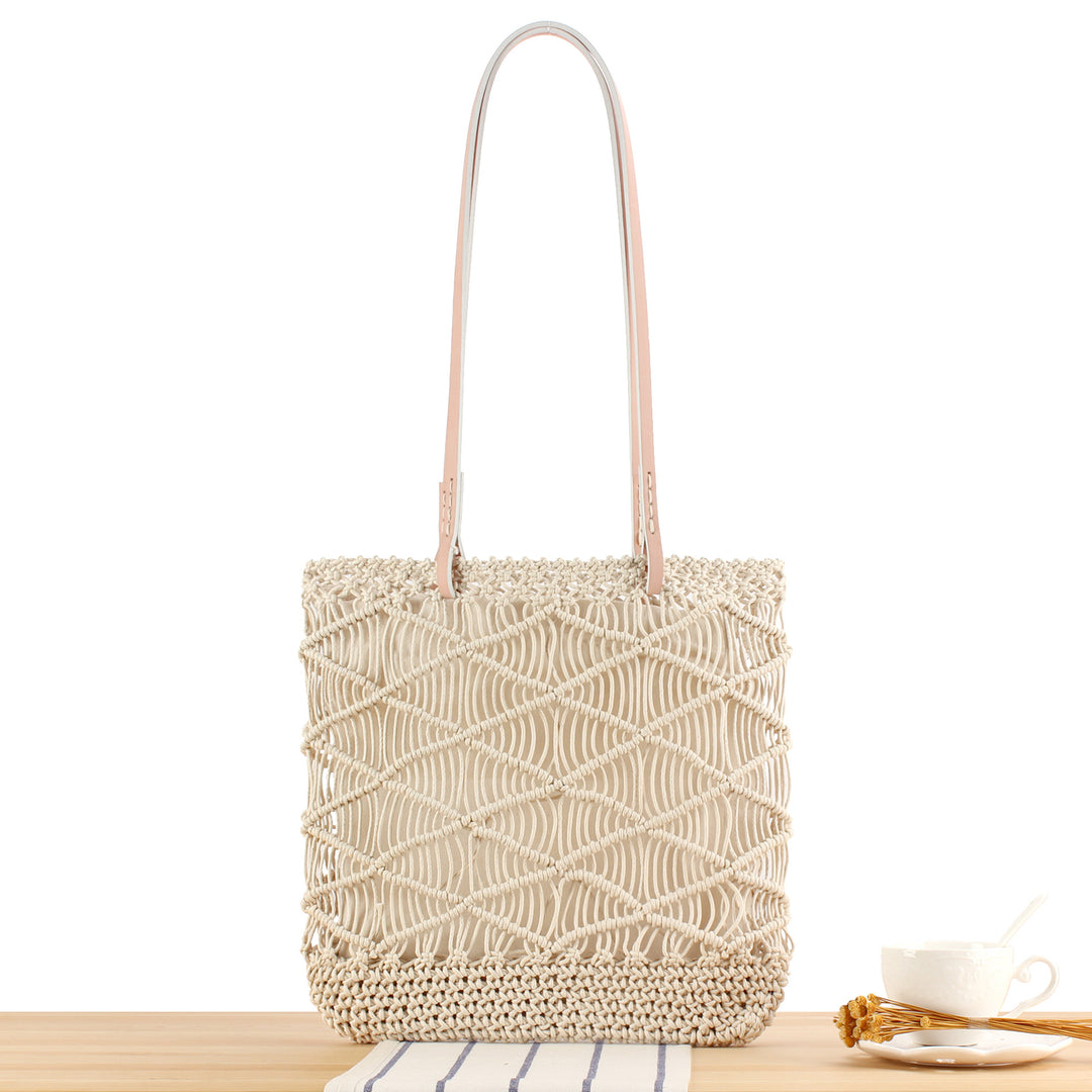 Makramee Tragetasche med Elegante detaljer Skanto
