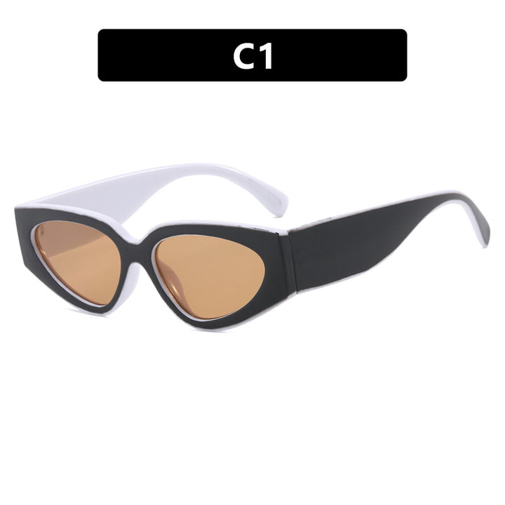 Dame Cat-Eye solbriller med ekstravagant design og beskyttende UV-filter Skanto