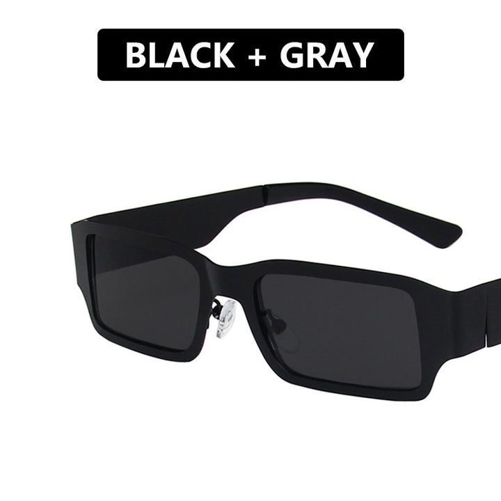 Dame geometrisk solbrille med beskyttende UV-filter og robust metallramme Skanto