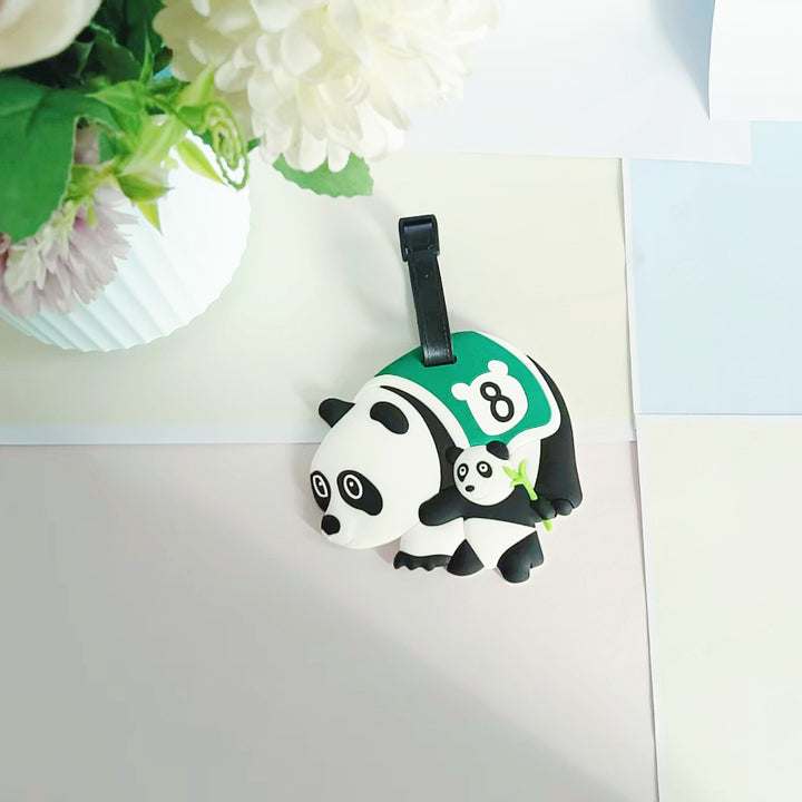 Unisex bagasjelapp i søtt pandadesign Skanto