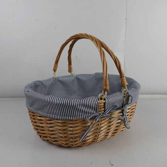 Damer flette kurv med stripet innerv lining Skanto