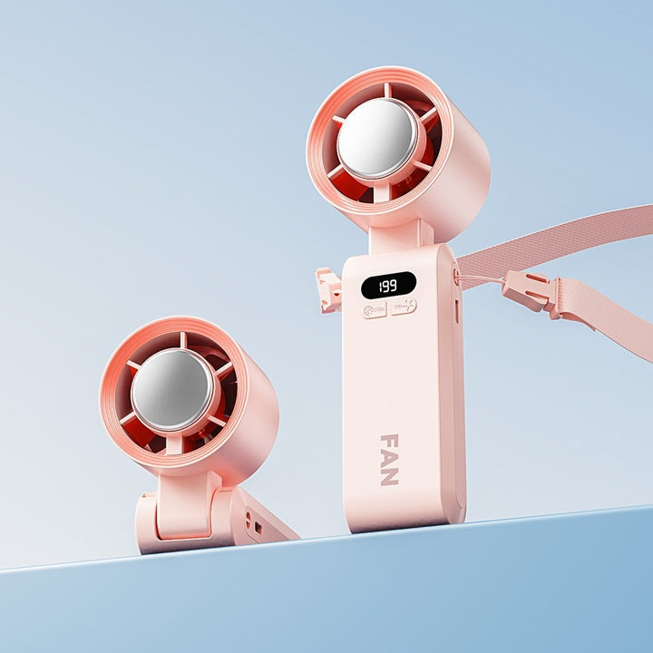 Unisex Bærbar Multifunksjonsvifte med digital temperaturvisning Skanto