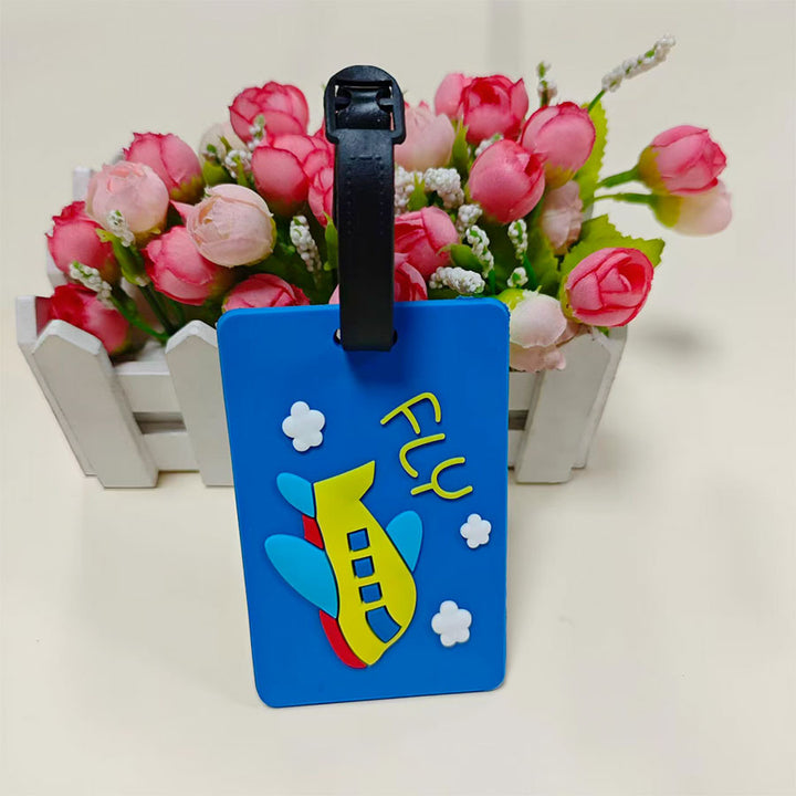 Unisex Travel Theme Silicone Luggage Tag Skanto