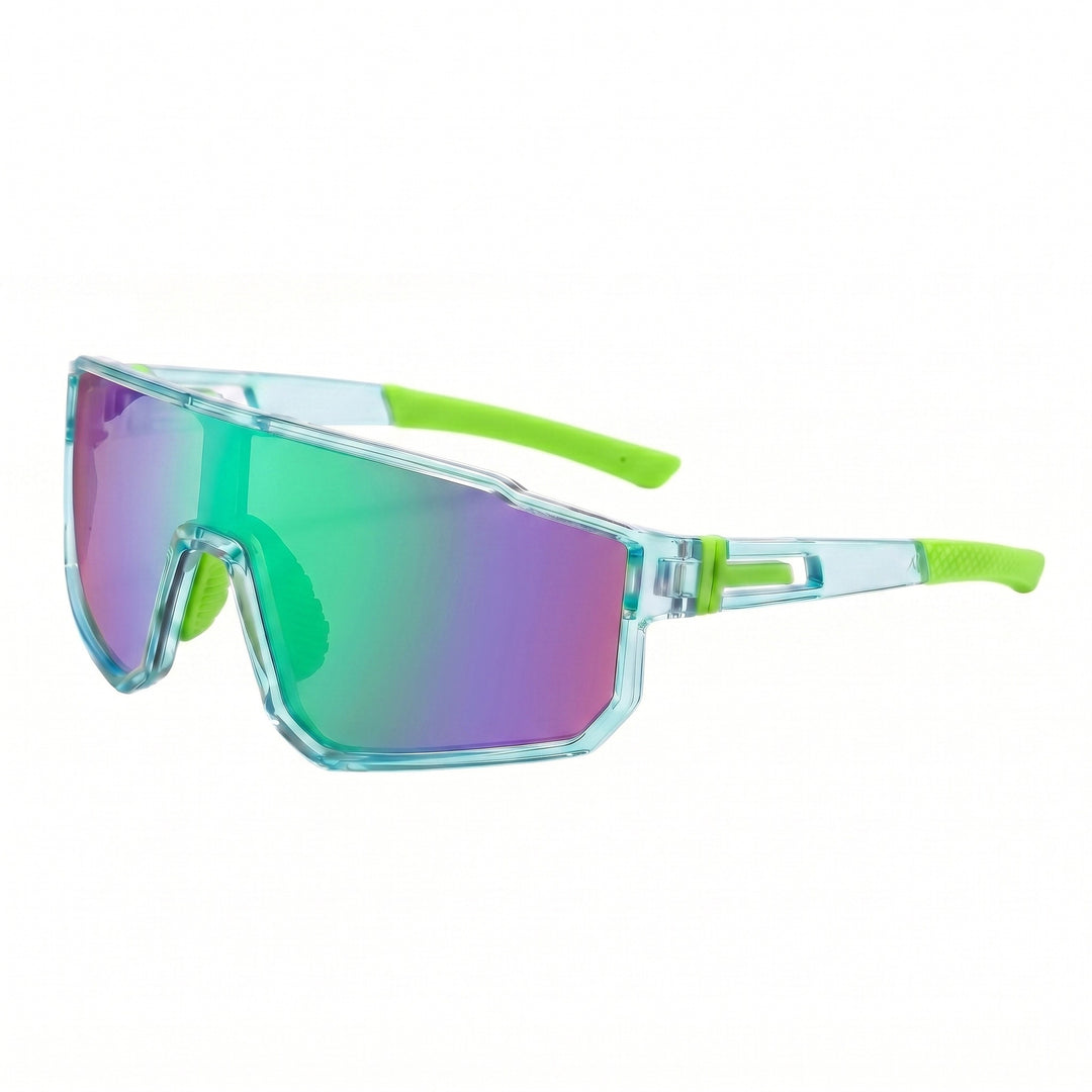 Dame nan sportslig overdimensjonert skjoldsolbrille med UV400 beskyttelse, brudsikkert polykarbonatglass og sklisikre stenger Skanto