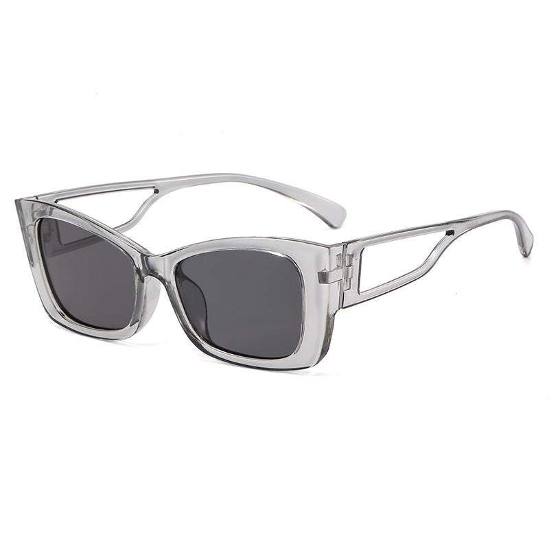 Damer trendy geometrisk solbrille med firkantet ramme Skanto