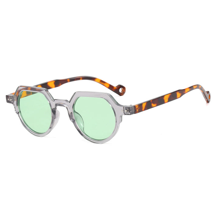Dame geometrisk solbrille med beskyttende UV-filter og robust ramme Skanto