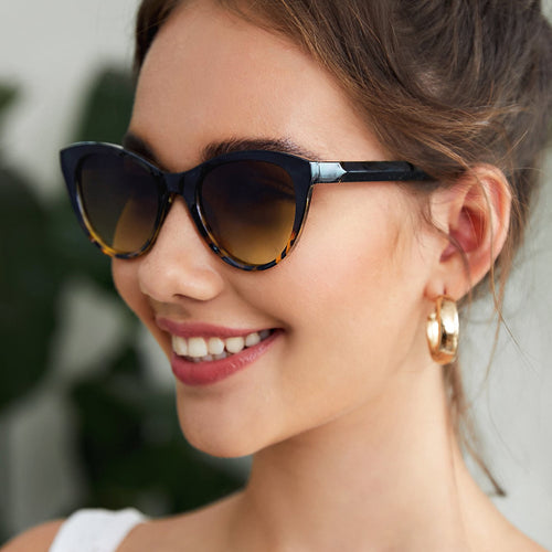 Dame Cat-Eye solbriller med høykvalitets polariserende effekt Skanto