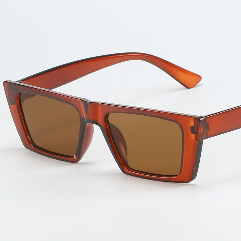 Dame geometrisk solbrille med trendy, firkantet ramme Skanto