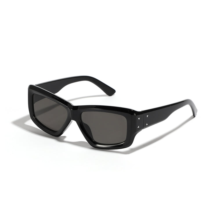 Damer oversized geometrisk solbrille med moderne ramme Skanto