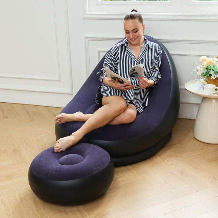 Kvinnenes oppblåsbare komfortsofa med ergonomisk ryggstøtte Skanto