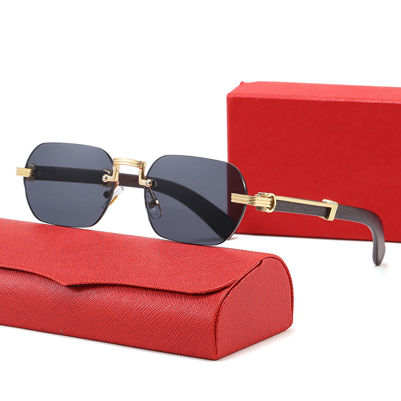 Damer Geometrisk Designer-solbrille med luksuriøs metallramme Skanto