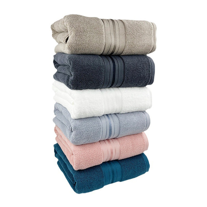 Høyverdig frottéhåndkle med elegant stripe detalj Skanto