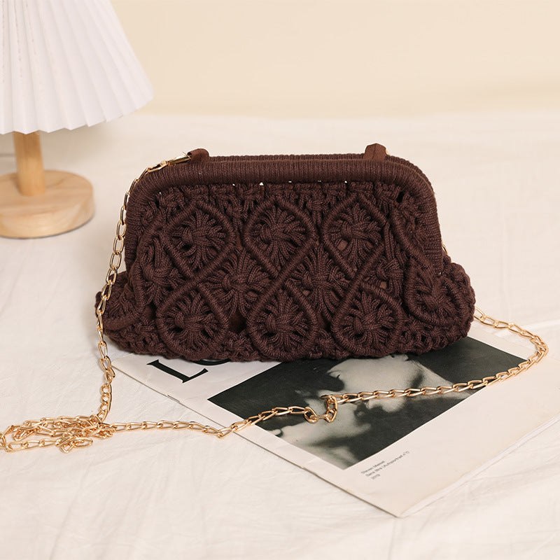 Håndknyttede crossbody-veske i Boho-stil Skanto