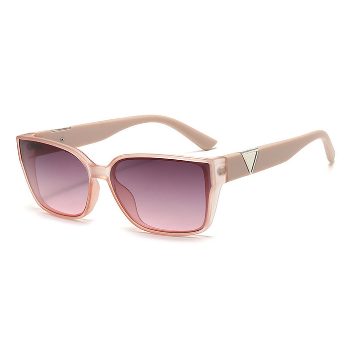 Dame Oversized kvadratisk solbrille med elegante detaljer Skanto