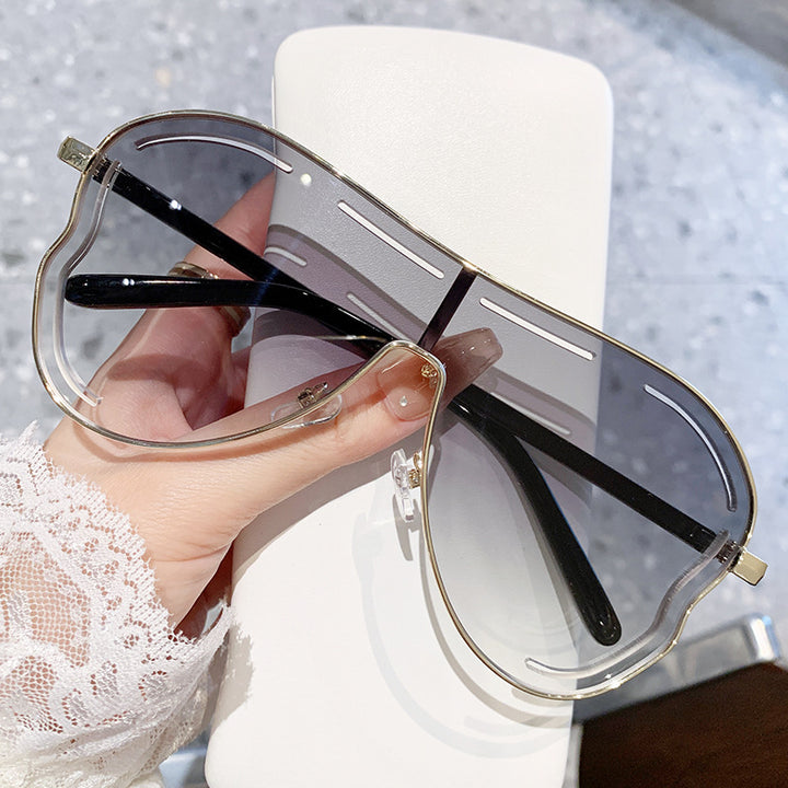 Menn's Aviator-Style Shield Sunglasses Skanto