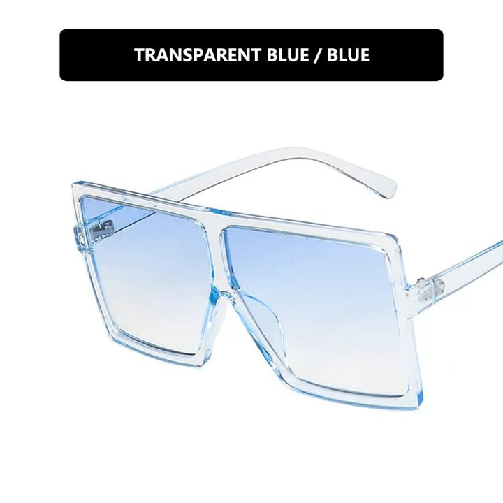 Damer moderne oversized solbrille med transparent ramme og stilige linser Skanto