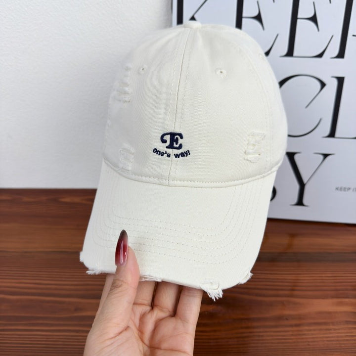 Unisex Slittet Denim Caps Skanto