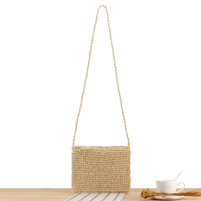 Hand-knotted crossover bag in modern basket weave Skanto
