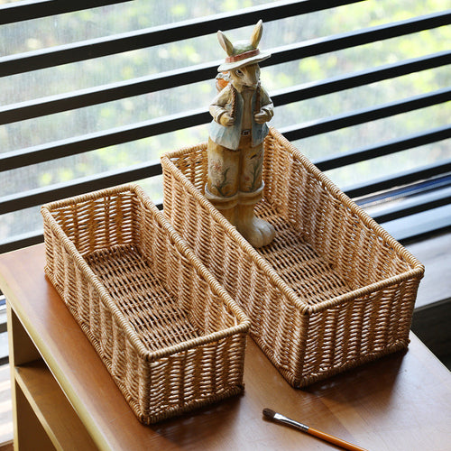 Rektangulær Vevd Organizer Kurv Skanto