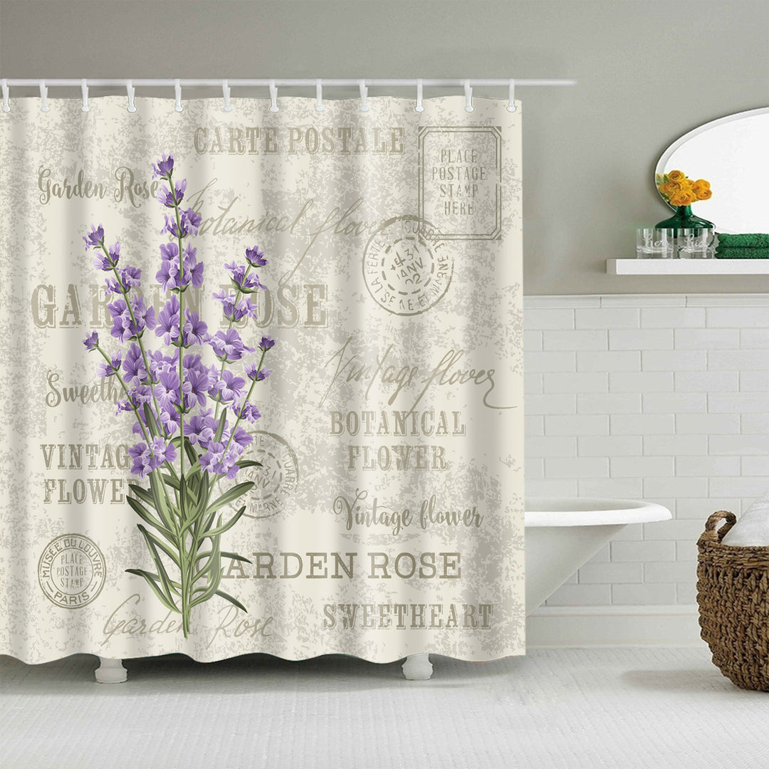 Blomster mønstrede badekar dusjforheng Skanto
