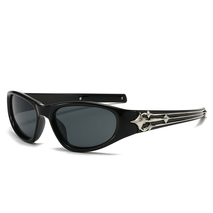 Dame Sporty solbrille i moderne design med stilfull metallramme Skanto