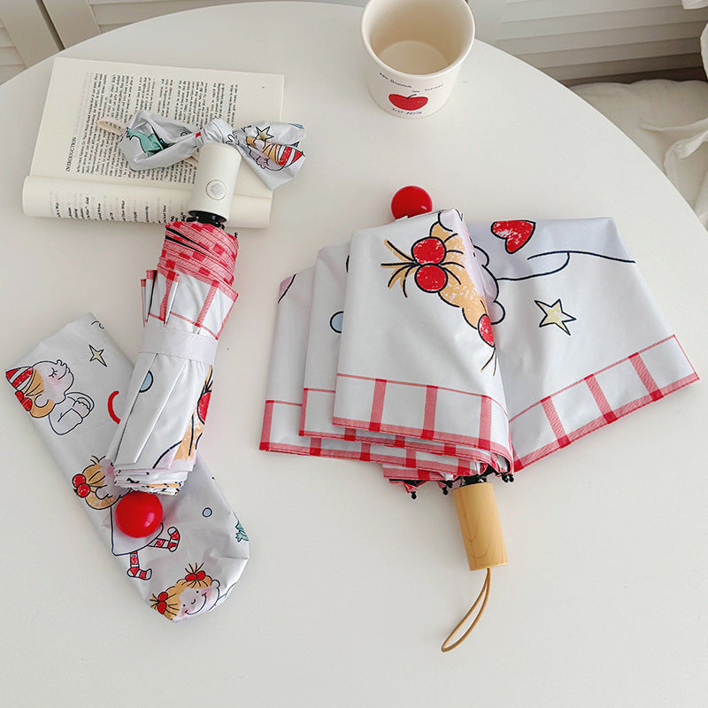 Damer Sammenleggbar Paraply med lekent Barne motiv Skanto