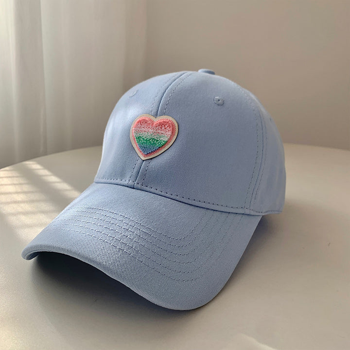 Kvinne Casual Hjerte Brodert Baseball Caps Skanto