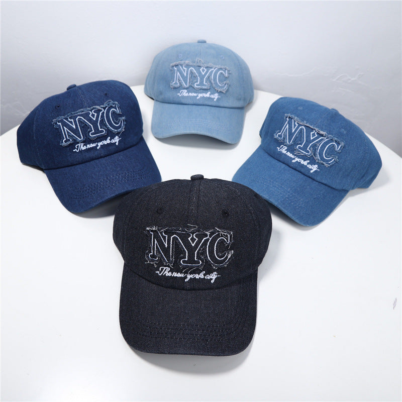 Kvinne Slitt Denim Baseball Caps Skanto 1784084140