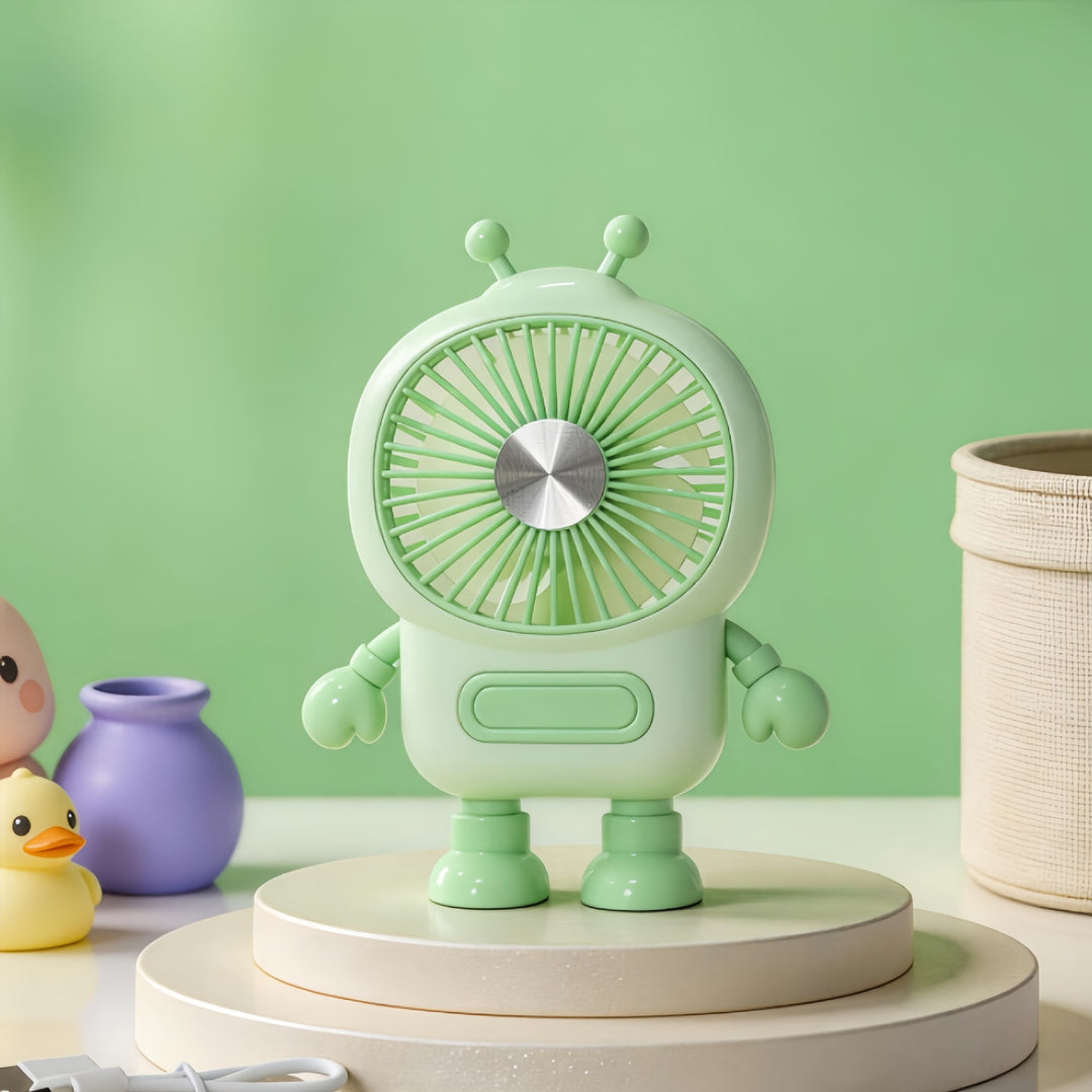 Damer Bærbar Robot-vifte med USB-ladingsfunksjon og fleksibelt design Skanto