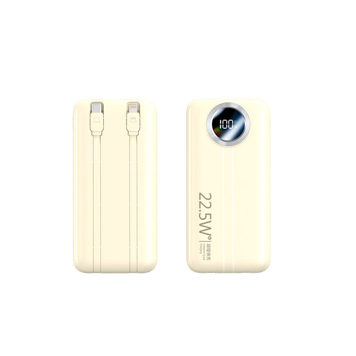Bærbar powerbank med hurtigladefunksjon og digitalt kapasitetsdisplay Skanto