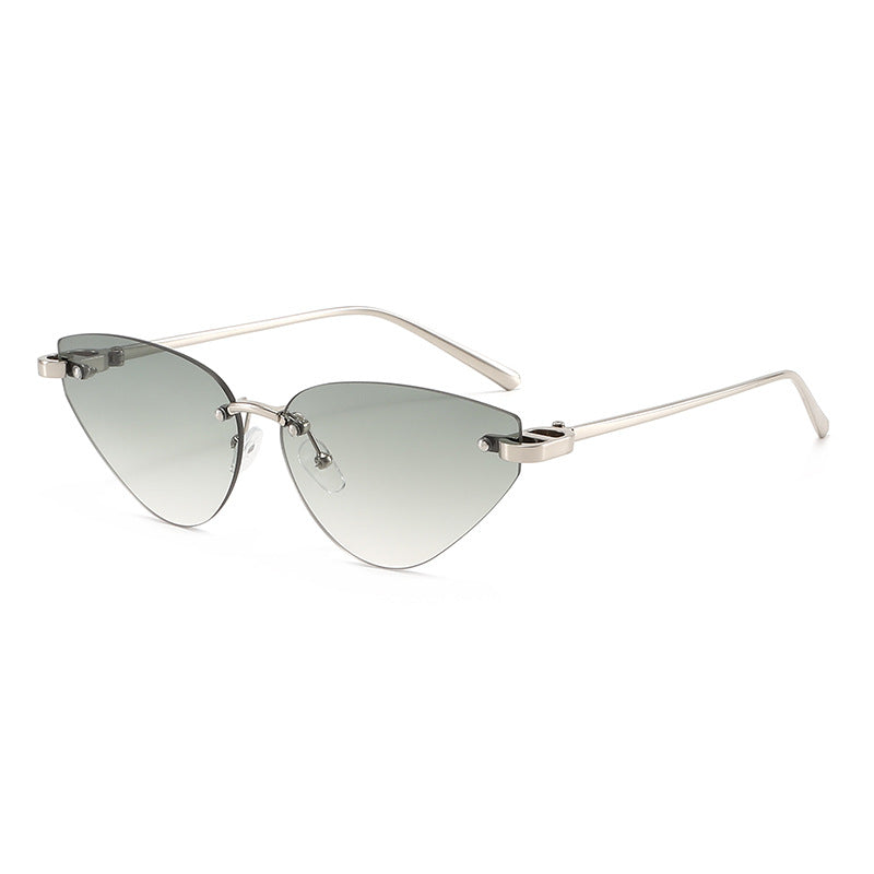 Dame elegante Cat-Eye solbriller med ultralett metallramme Skanto