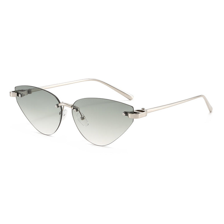 Dame elegante Cat-Eye solbriller med ultralett metallramme Skanto