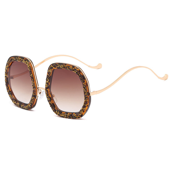 Damer ekstravagant solbrille med glitrende ramme Skanto