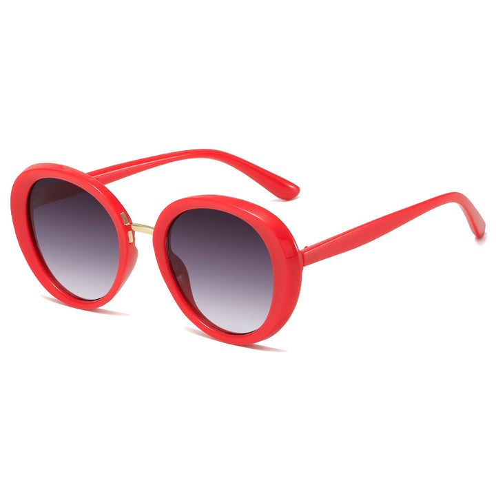 Dame vintage solbrille i elegant skjolddesign Skanto