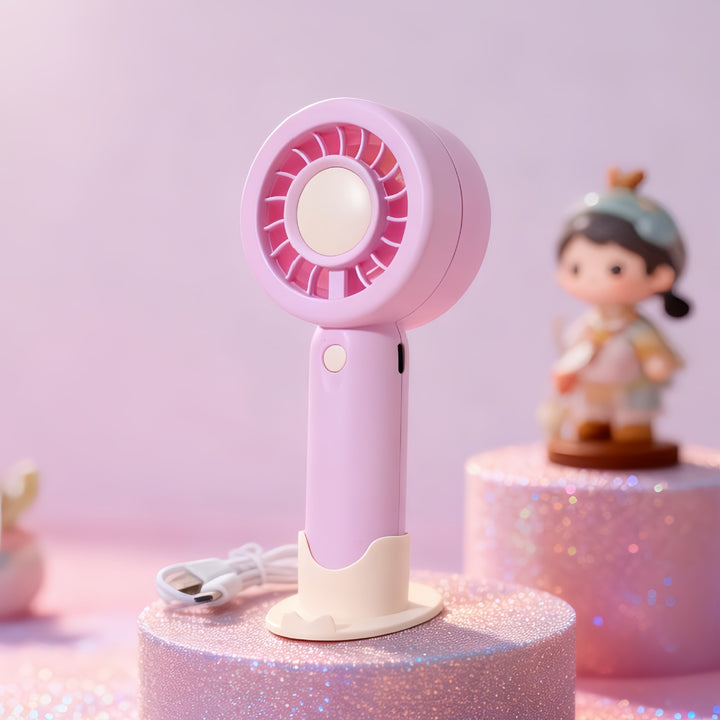 Dame bærbar mini-håndvifte med USB-ladingsfunksjon og fleksibelt design Skanto