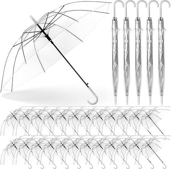 Dame Gjennomsiktig Regnparaply med elegant design Skanto