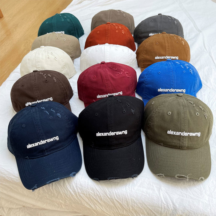 Unisex Slittet Bomull Baseball Caps Skanto