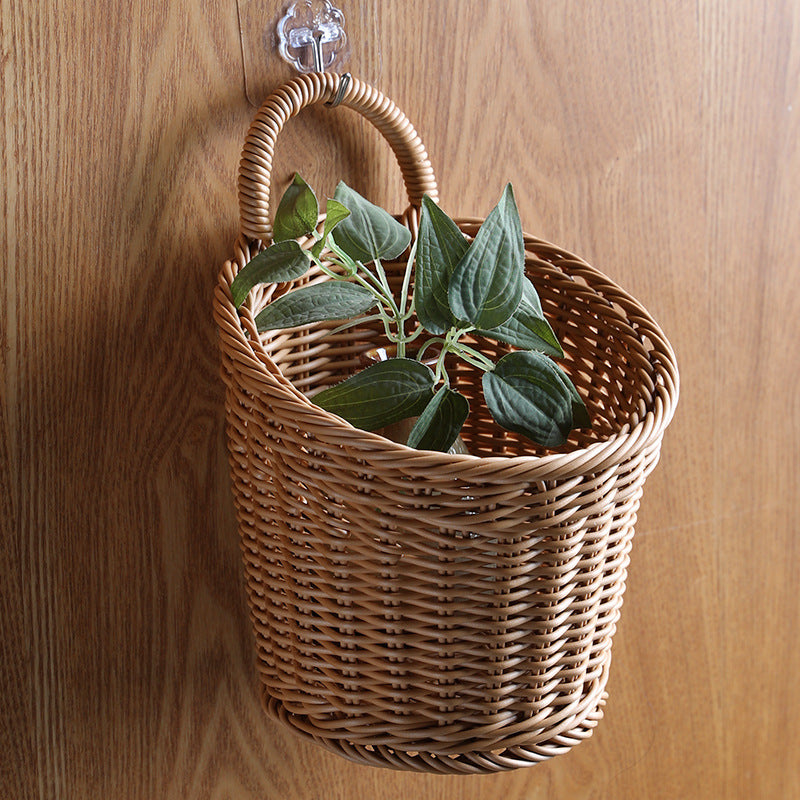 Håndlaget Rattan Oppbevaringskurv Skanto