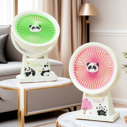 Dame bærbar mini-vifte med søtt panda-motiv Skanto