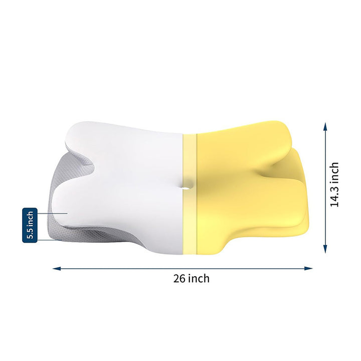 Skanto | Ortopedisk Minne Skumpute for Nakke Smerte – Ergonomisk Kontur Cervikal Støttepute for Side-, Rygg- & Mage-sovne