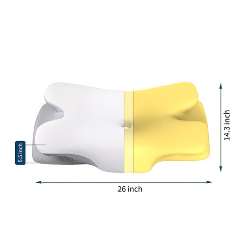 Skanto | Ortopedisk Minne Skumpute for Nakke Smerte – Ergonomisk Kontur Cervikal Støttepute for Side-, Rygg- & Mage-sovne