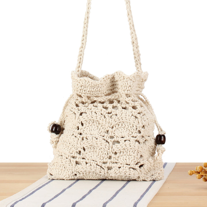 Hand-knotted tote bag with playful pattern Skanto