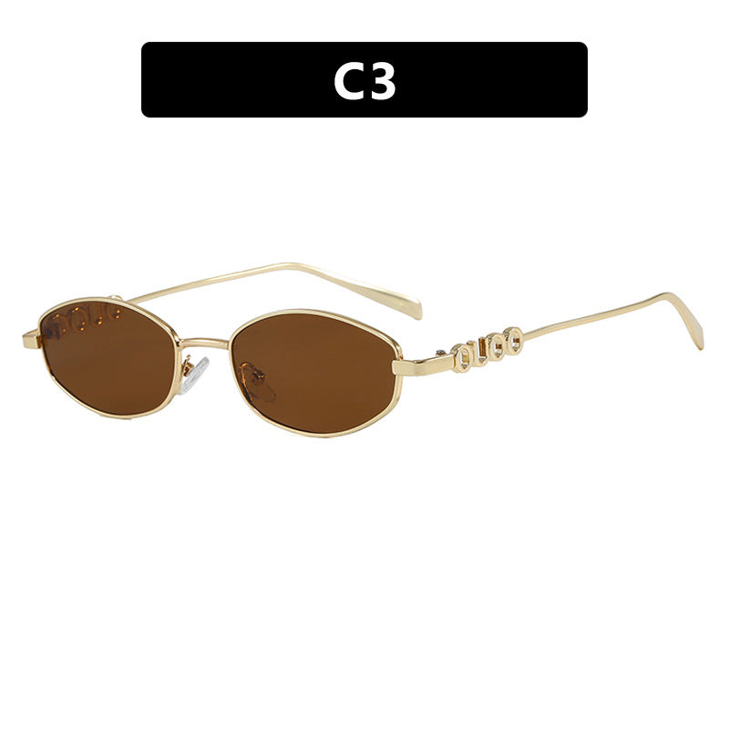 Dame moterik solbrille med elegant rustfritt stålramme og UV-beskyttelse Skanto