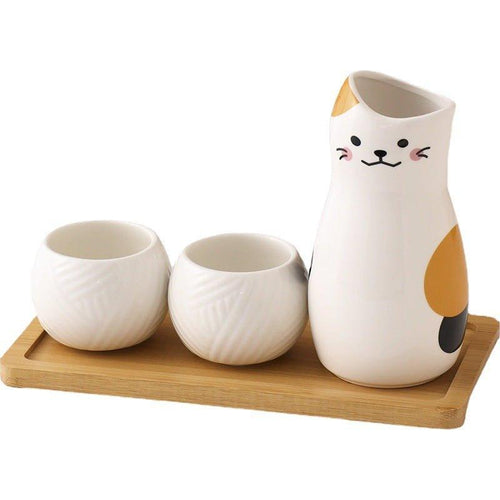Japanske keramiske kattensake sett | Skanto