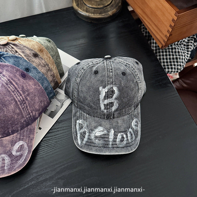 Kvinne Slitt Denim Justerbar Baseball Caps Skanto