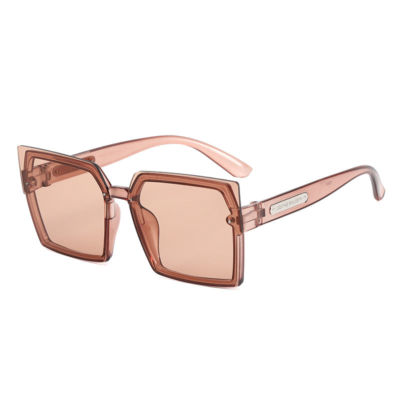 Dame Motebar Kvadratisk Solbrille med Stilig To-farget Ramme Skanto