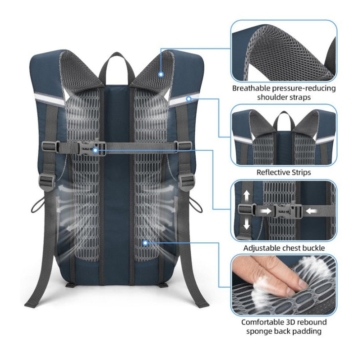 Multifunksjonell ryggsekk med ergonomisk design og flere rom Skanto