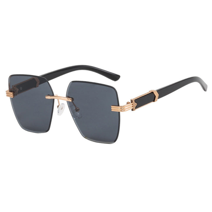 Dame moteriktig kvadratisk solbrille med glamorøse aksenter og UV-beskyttelse Skanto