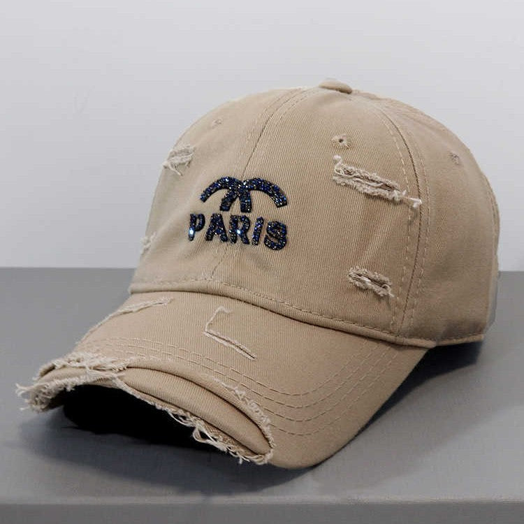 Kvinne Distressed Graphic Justerbar Baseball Cap Skanto